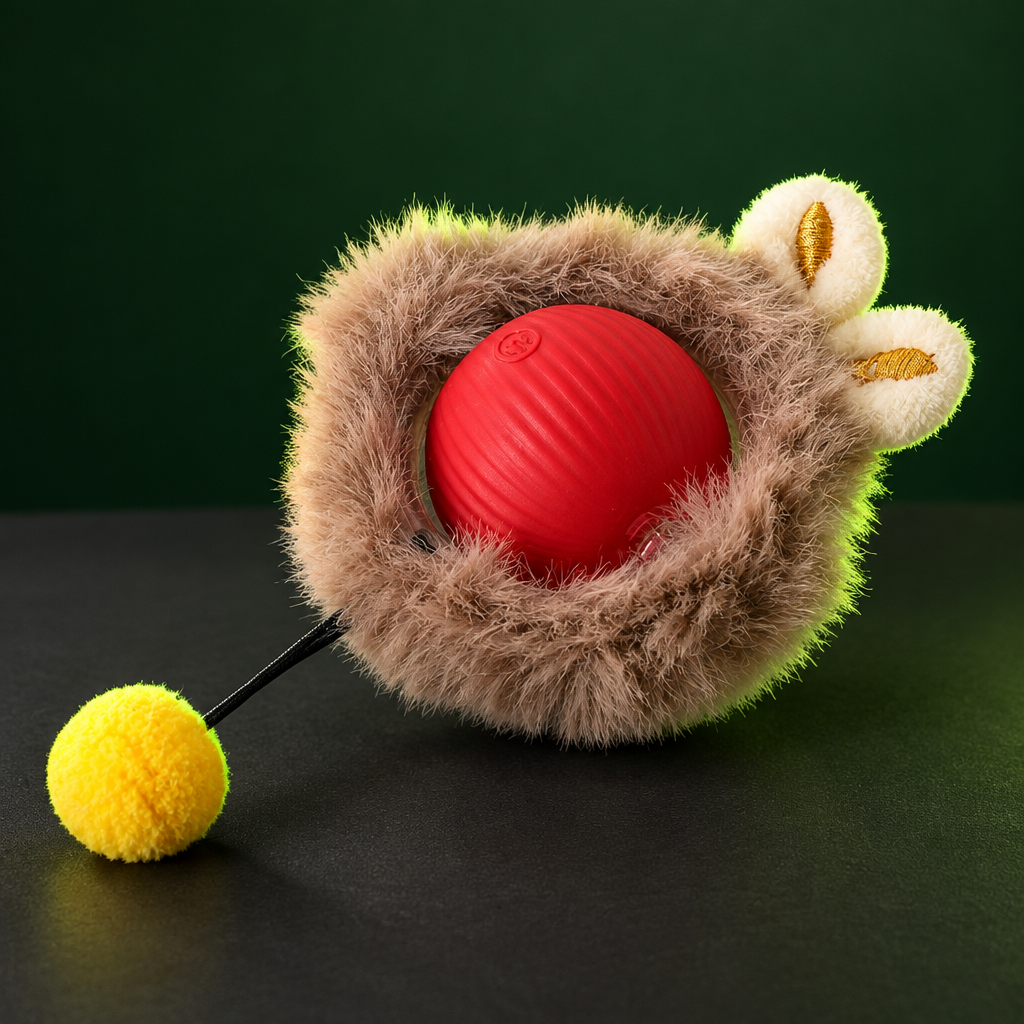 Presa inteligente roja con funda de peluche